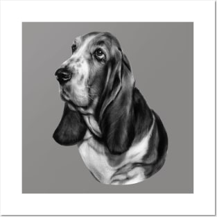 Basset Hound painting Posters and Art